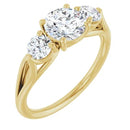 18ct YG Trilogy Round cut Lab Grown Diamond Ring
