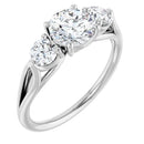 18ct YG Trilogy Round cut Lab Grown Diamond Ring