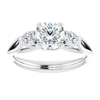 18ct WG Round cut Lab Grown Trilogy Diamond Ring