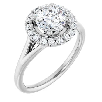 18ct YG Halo Style Round cut Lab Grown Diamond Ring