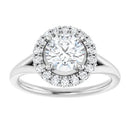 18ct Yellow Gold -  Halo Style with Round cut Lab Grown Diamond Ring