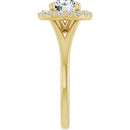 18ct Yellow Gold -  Halo Style with Round cut Lab Grown Diamond Ring