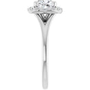 18ct Yellow Gold - Halo Style with Cushion & Round cut Lab Grown Diamond Ring