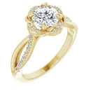 18ct White Gold - Halo Style Round cut Lab Grown Diamond Ring