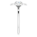 18ct Yellow Gold -  Halo Style Round Cut Lab Grown Diamond Ring