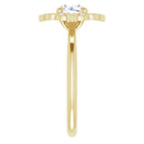 18ct Yellow Gold -  Halo Style Round Cut Lab Grown Diamond Ring
