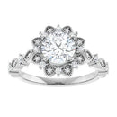 18ct White Gold - Halo Style Round cut Lab Grown Diamond Ring