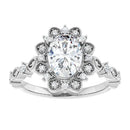 18ct Yellow Gold -  Halo Style Oval cut Lab Grown Diamond Ring