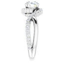 18ct Yellow Gold - Halo Style Round cut Lab Grown Diamond Ring