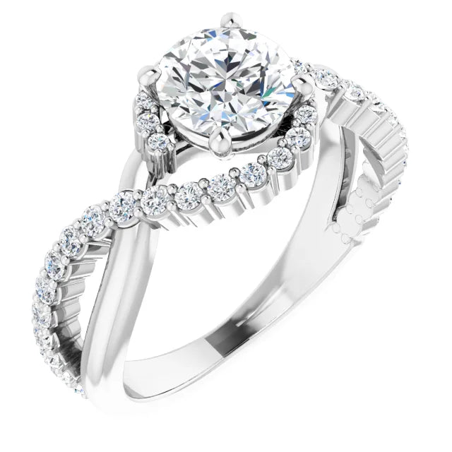 18ct YG Halo Style Round cut Lab Grown Diamond Ring