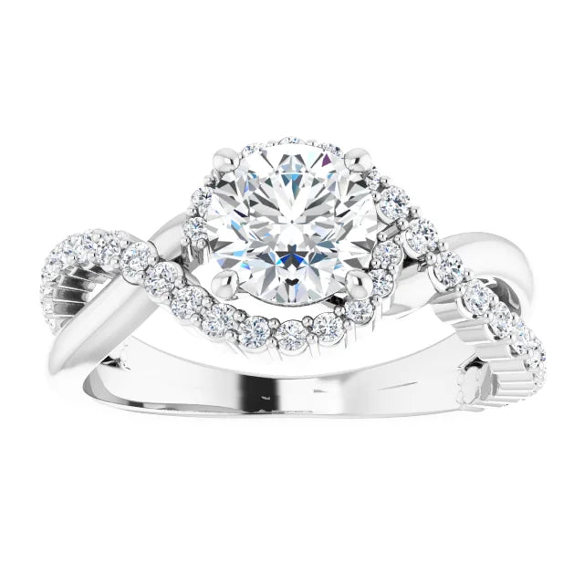 18ct YG Halo Style Round cut Lab Grown Diamond Ring