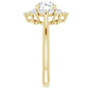 18ct Yellow Gold - Halo Style Round & Marquise cut lab Grown Diamond Ring