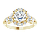 18ct White Gold Halo Style Lab Grown Diamond Ring