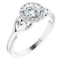 18ct Yellow Gold - Halo Style Round cut  lab Grown Diamond Ring