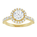 18ct Yellow Gold - Halo Style - Round cut Lab Grown Diamond Ring