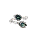 18ct White Gold Sapphire & Diamond Ring