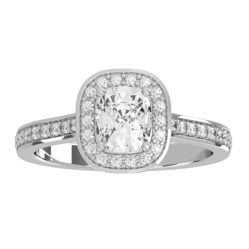 18ct RG Halo Style Diamond Engagement Ring Mounting