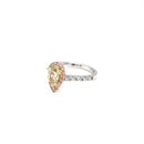 (SOLD)  Platinum & 18ct Rose Gold Diamond Ring