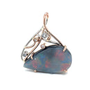 Platinum & 18ct RG Australia Opal Pendant