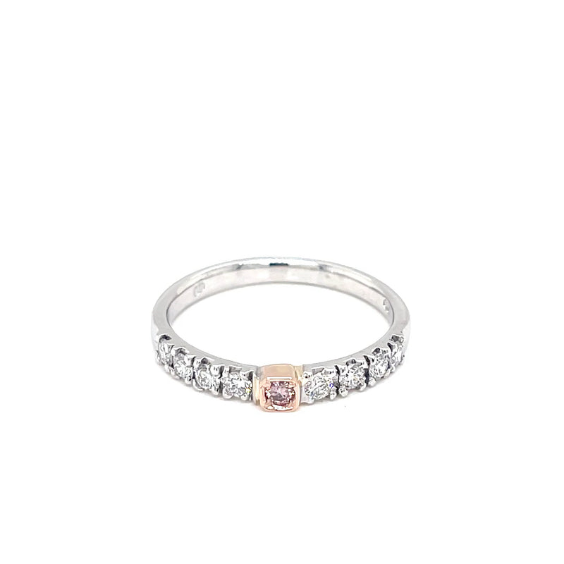 18ct White & Rose Gold Diamond Ring