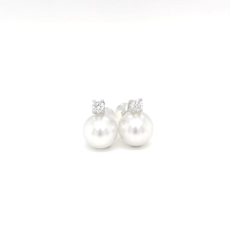 Platinum Australian South Sea Pearl Earrings