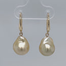 SOLD - 9ct Yellow Gold Australian South Sea Pearl Earrings