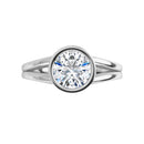 18ct WG Solitaire Round cut Lab Grown Diamond Ring