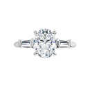 18ct YG Oval cut Trilogy Lab Grown Diamond Ring