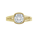 18ct WG Solitaire Cushion cut Lab Grown Diamond Ring