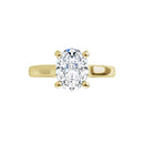 18ct Yellow Gold - Solitaire Oval cut Lab Grown Diamond Ring