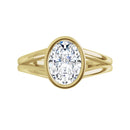 18ct WG Solitaire Oval cut Lab Grown Diamond Ring