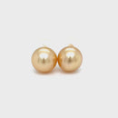 SOLD - 18ct Yellow Gold Australian South Sea Pearl Stud Earrings