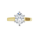 18ct Yellow & White Gold 2 Tone - Solitaire Oval cut Lab Grown Diamond Ring
