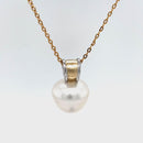 Platinum & 18ct Yellow Gold Australian South sea Pearl Pendant