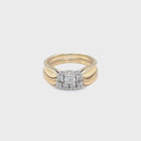 Set of 18ct Yellow Gold and White Gold Diamond Ring