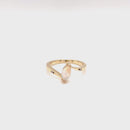 14ct Yellow Gold Solid White Opal Ring