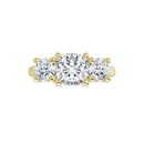 18ct WG Trilogy cushion & Round cut Lab Grown Diamond Ring