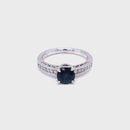 18ct White Gold Sapphire and Diamond Ring