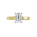 18ct Yellow/White Gold 2 Tone - Solitaire Emerald cut Lab Grown Diamond Ring