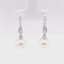 9ct White Gold Australian South Sea Pearl Earrings.