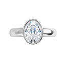 18ct White Gold Solitaire Oval cut Lab Grown Diamond Ring