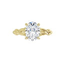 18ct Yellow Gold Solitaire Oval cut Lab Grown Diamond Ring