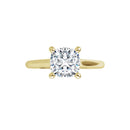 18ct Yellow Gold Solitaire Cushion cut Lab Grown Diamond Ring
