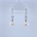 9ct White Gold Australian South Sea Pearl Earrings
