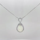 9ct WG Australian Opal Pendant