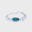 925 Sterling Silver Opal Bracelet