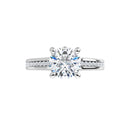 18ct Yellow Gold - Round cut Lab Grown Accented Diamond Ring