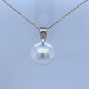 Platinum and 18ct Yellow/Rose Gold Pearl Pendant