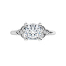 18ct Yellow Gold - Cushion & Round cut Lab Grown Accented Diamond Ring