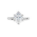 18ct WG Solitaire Oval cut Lab Grown Diamond Ring